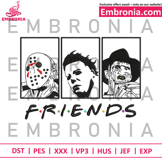 Killer friends embroidery