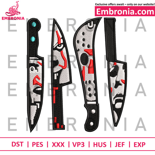 Killler's knifes embroidery design