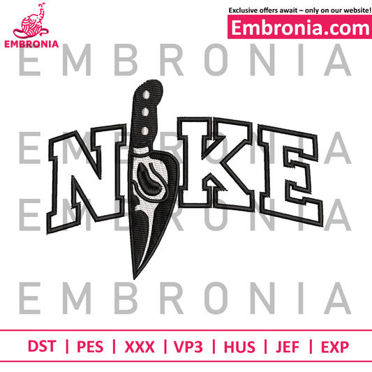 Kinfe nike embroidery design