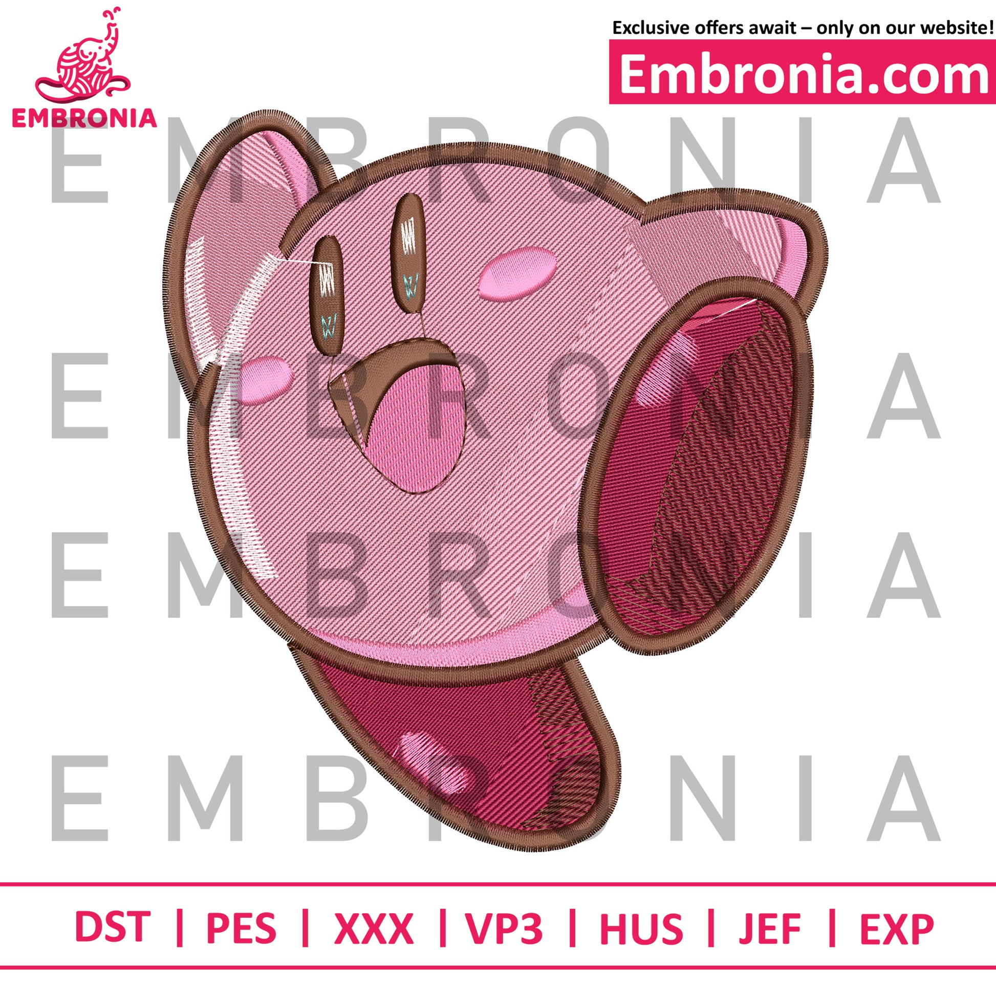 Kirby series embroidery