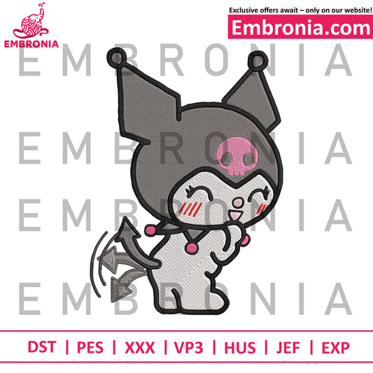 Kuromi sticker embroidery design