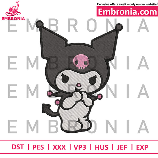 Kuromi sticker embroidery