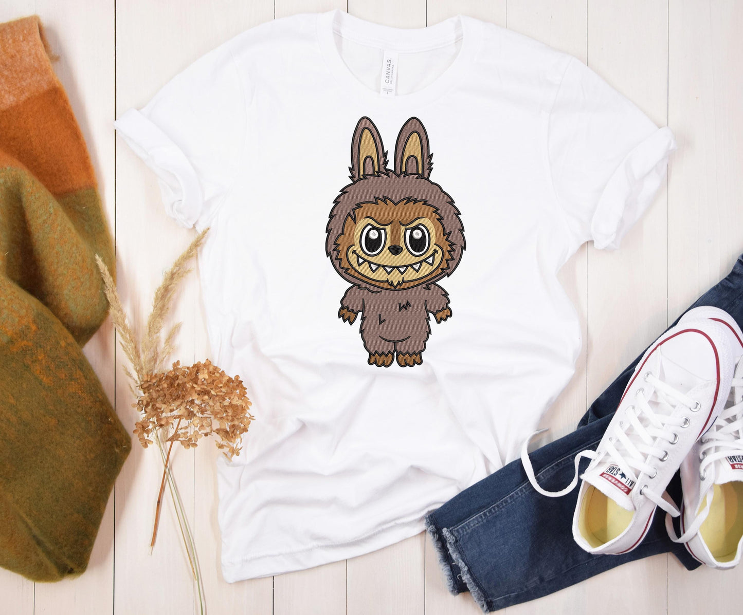 Labubu Halloween Embroidery Bundle, Labubu embroidery Design