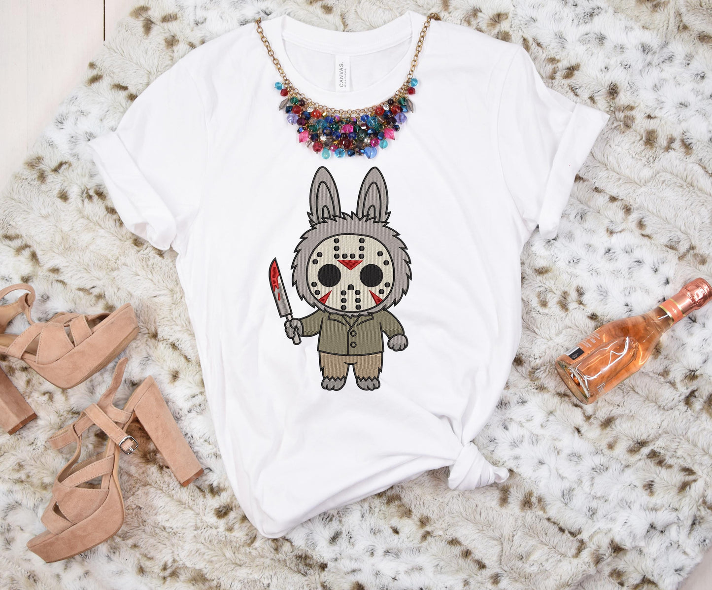 Labubu Halloween Embroidery Bundle, Labubu embroidery Design