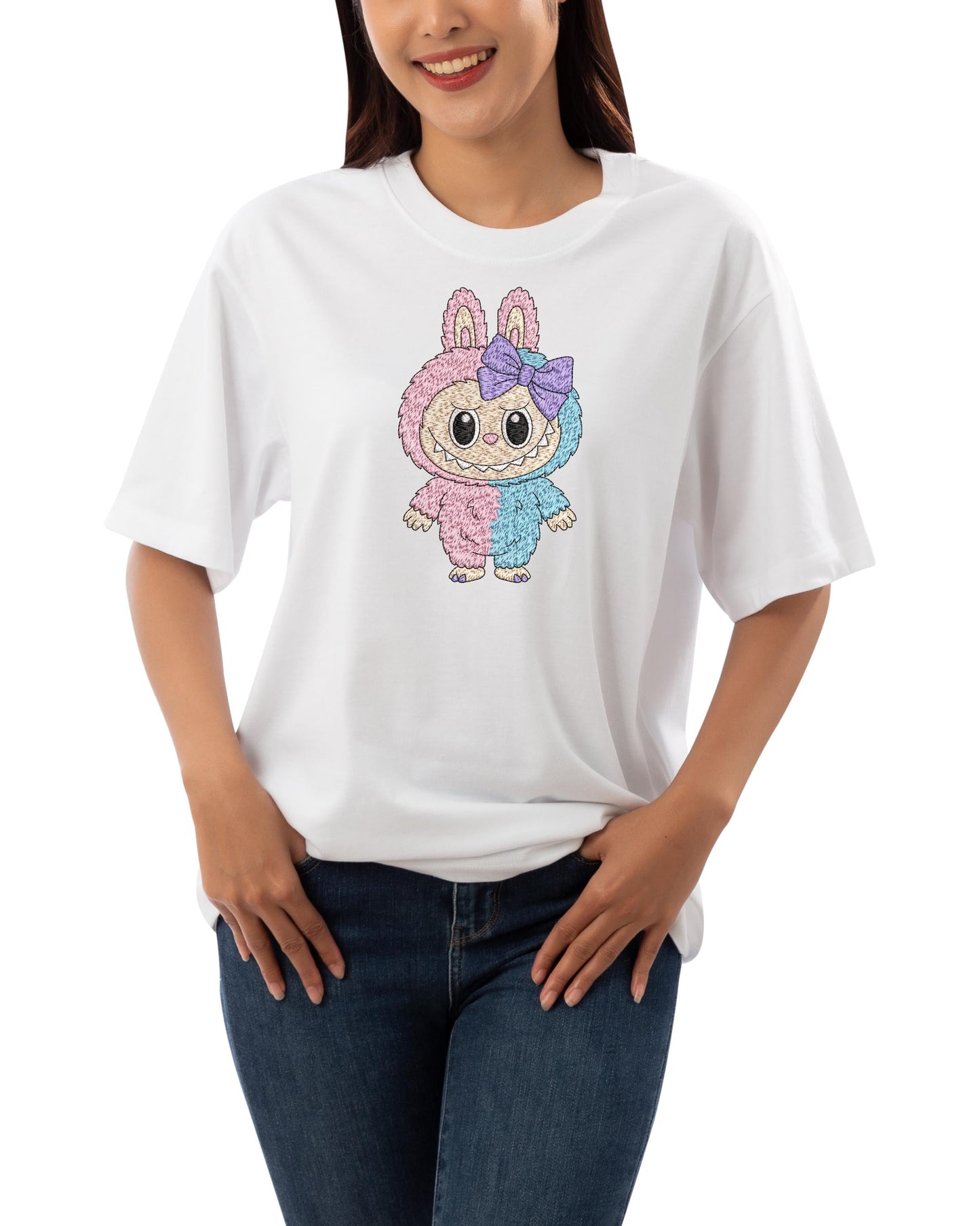 Labubu cartoon Embroidery Bundle, Labubu Embroidery Design