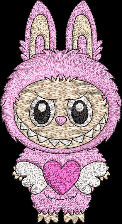 Labubu cartoon Embroidery Bundle, Labubu Embroidery Design