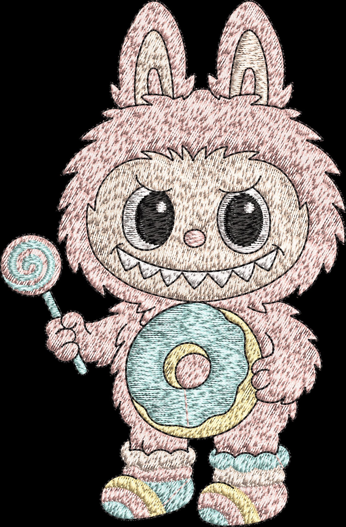Labubu cartoon Embroidery Bundle, Labubu Embroidery Design