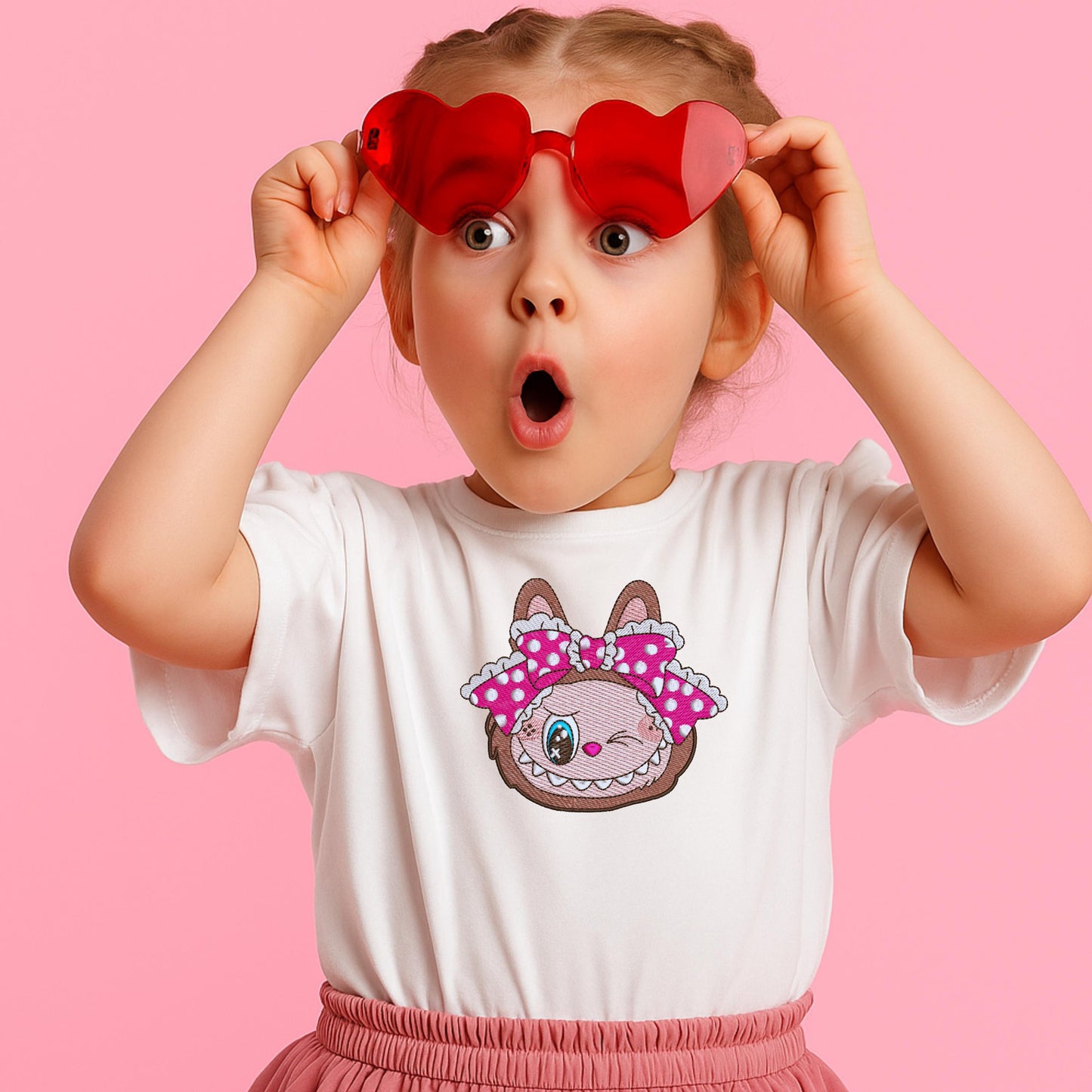 Labubu Face Embroidery Bundle, Labubu Monster Embroidery Design