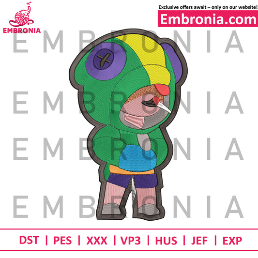 Leon brawl stars embroidery