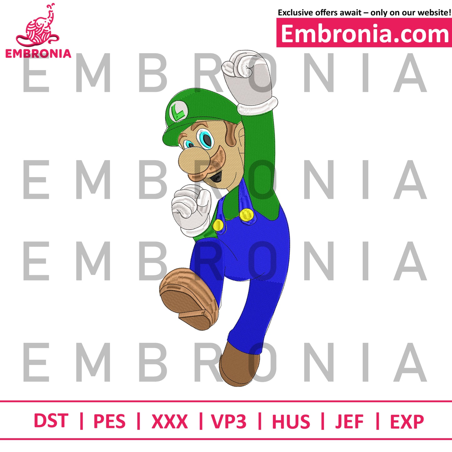 Luigi embroidery