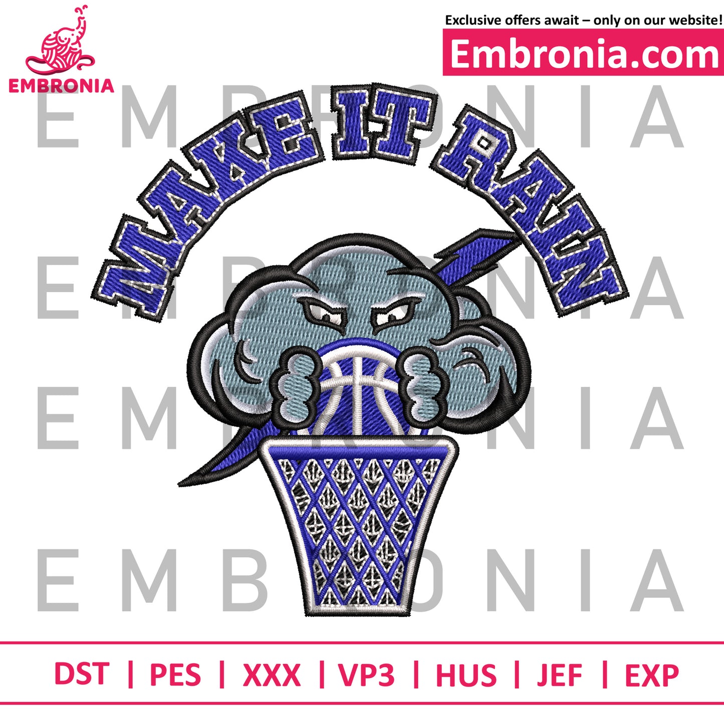 Make it rain edgy embroidery