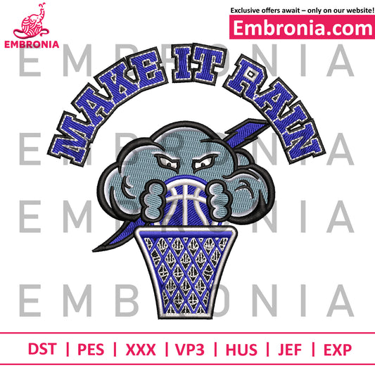 Make it rain edgy embroidery