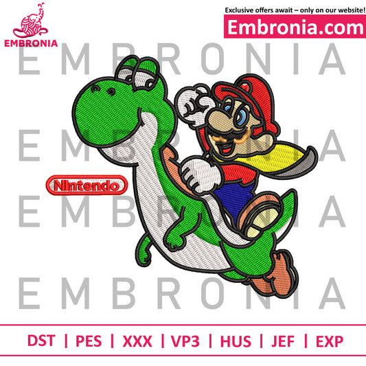 Mario and his pet embroidery