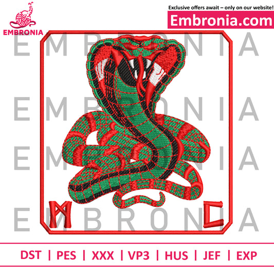 Mc snake music embroidery