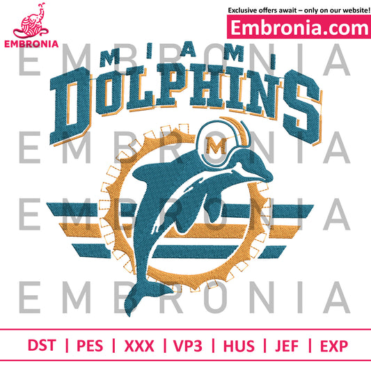 Miami dolphins embroidery