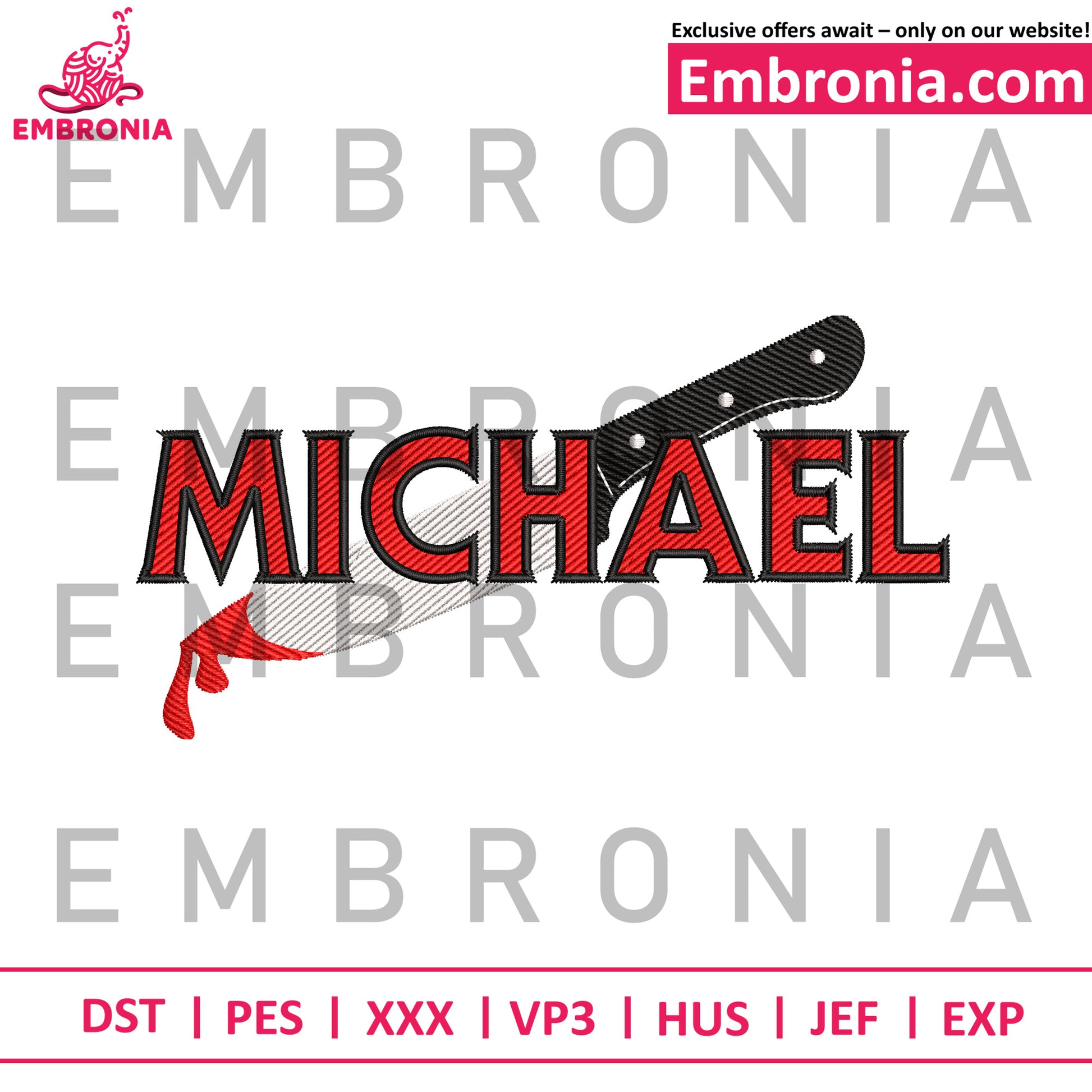 Michael's knife embroidery