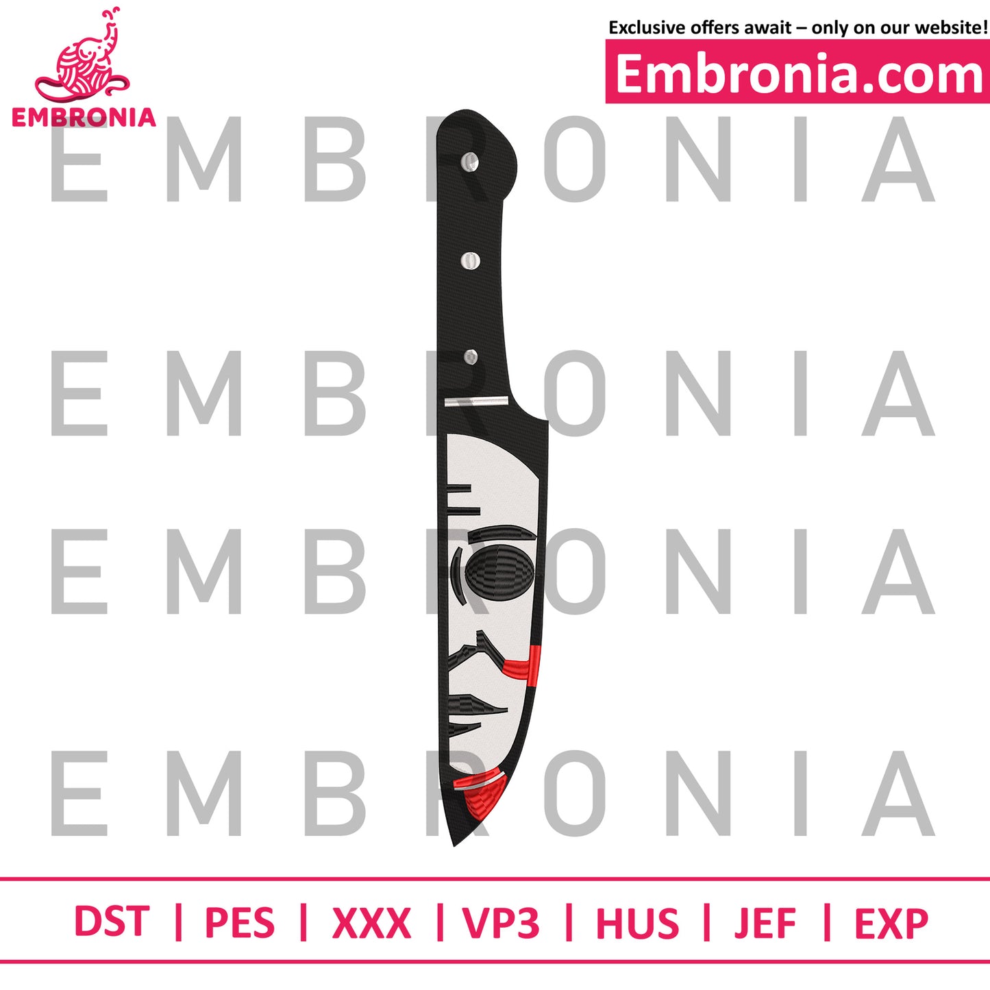 Michael's knife embroidery design