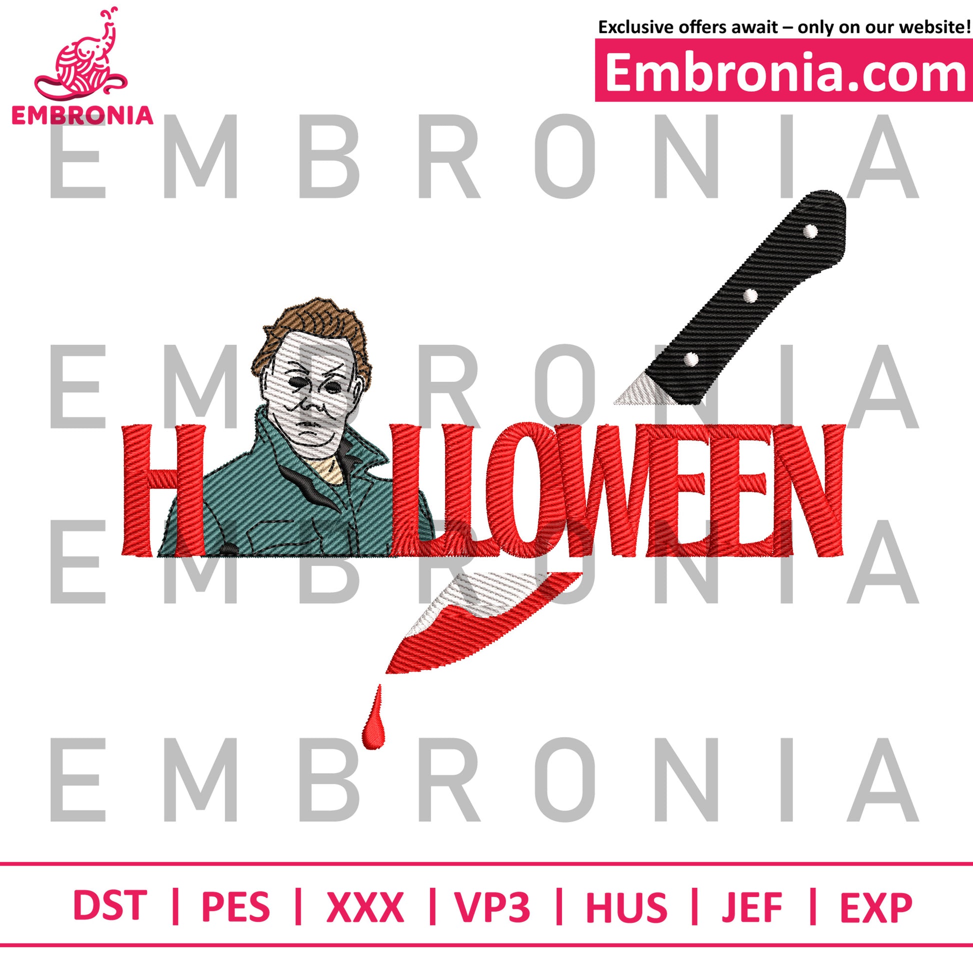 Michael halloween embroidery