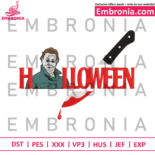 Michael halloween embroidery