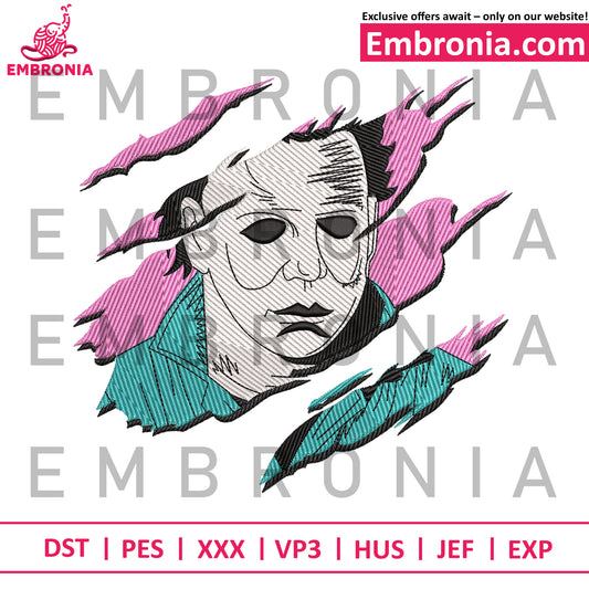 Michael myers embroidery design