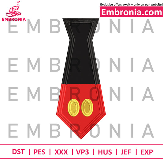 Mickey Tie embroidery