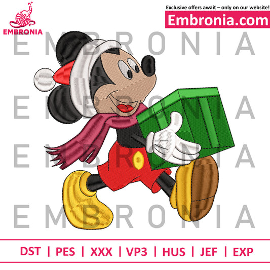 Mickey christmas embroidery