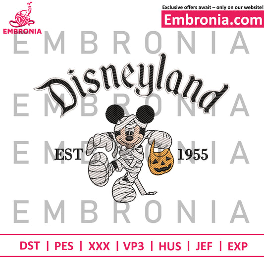 Mickey mummy embroidery