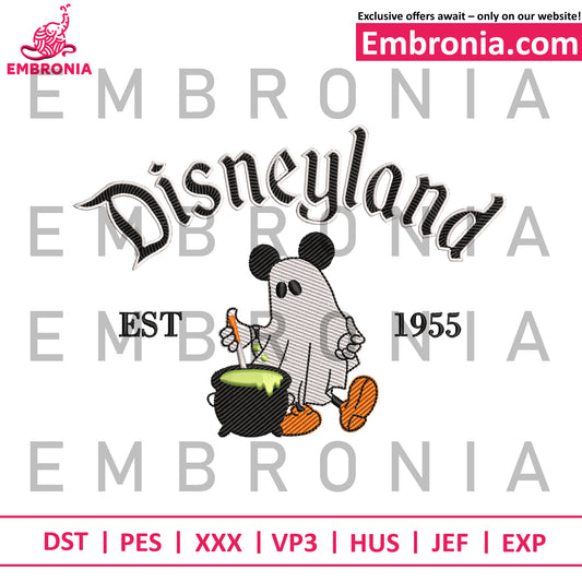 Mickey witch embroidery