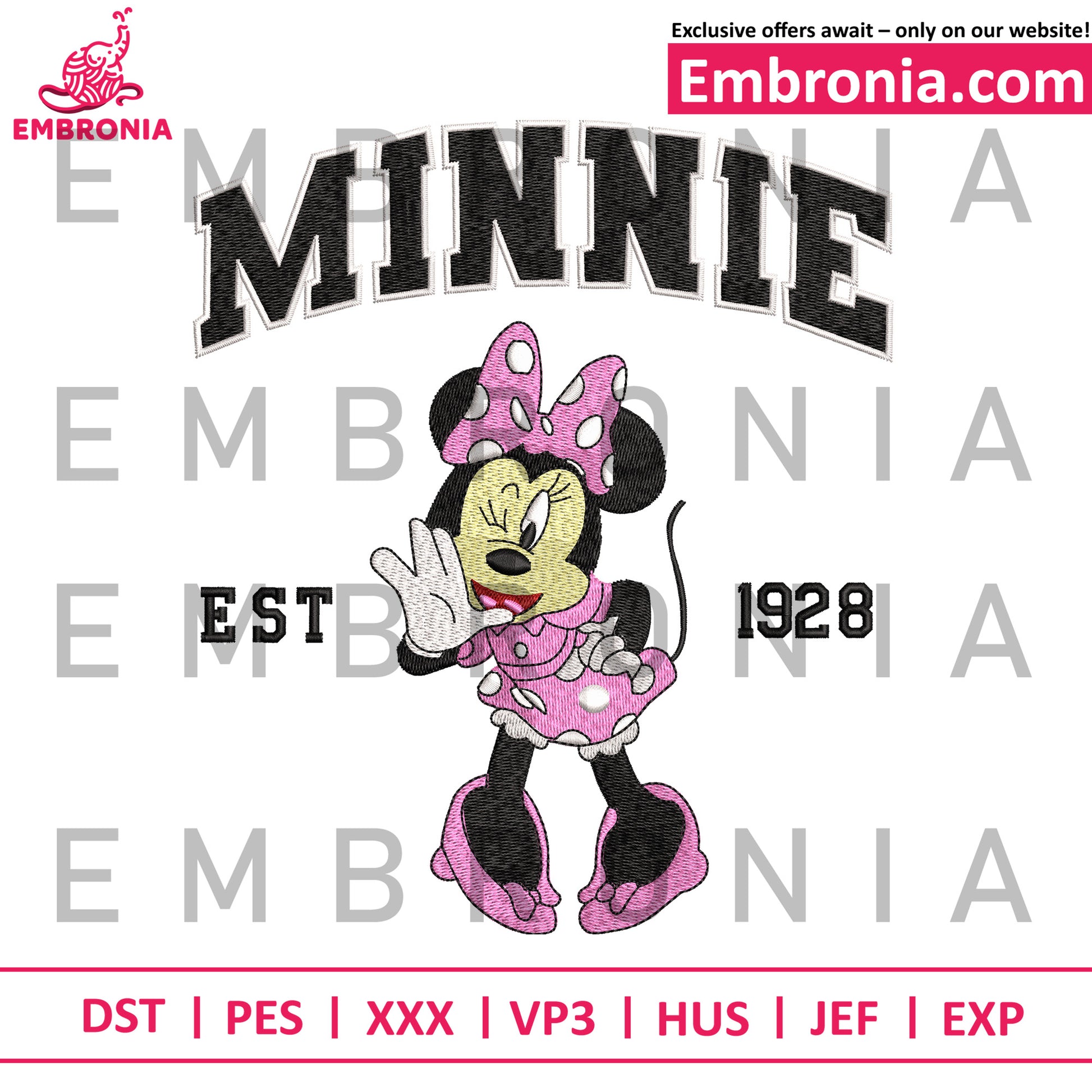 Minnie mouse embroidery