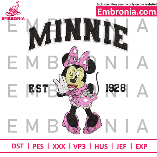 Minnie mouse embroidery