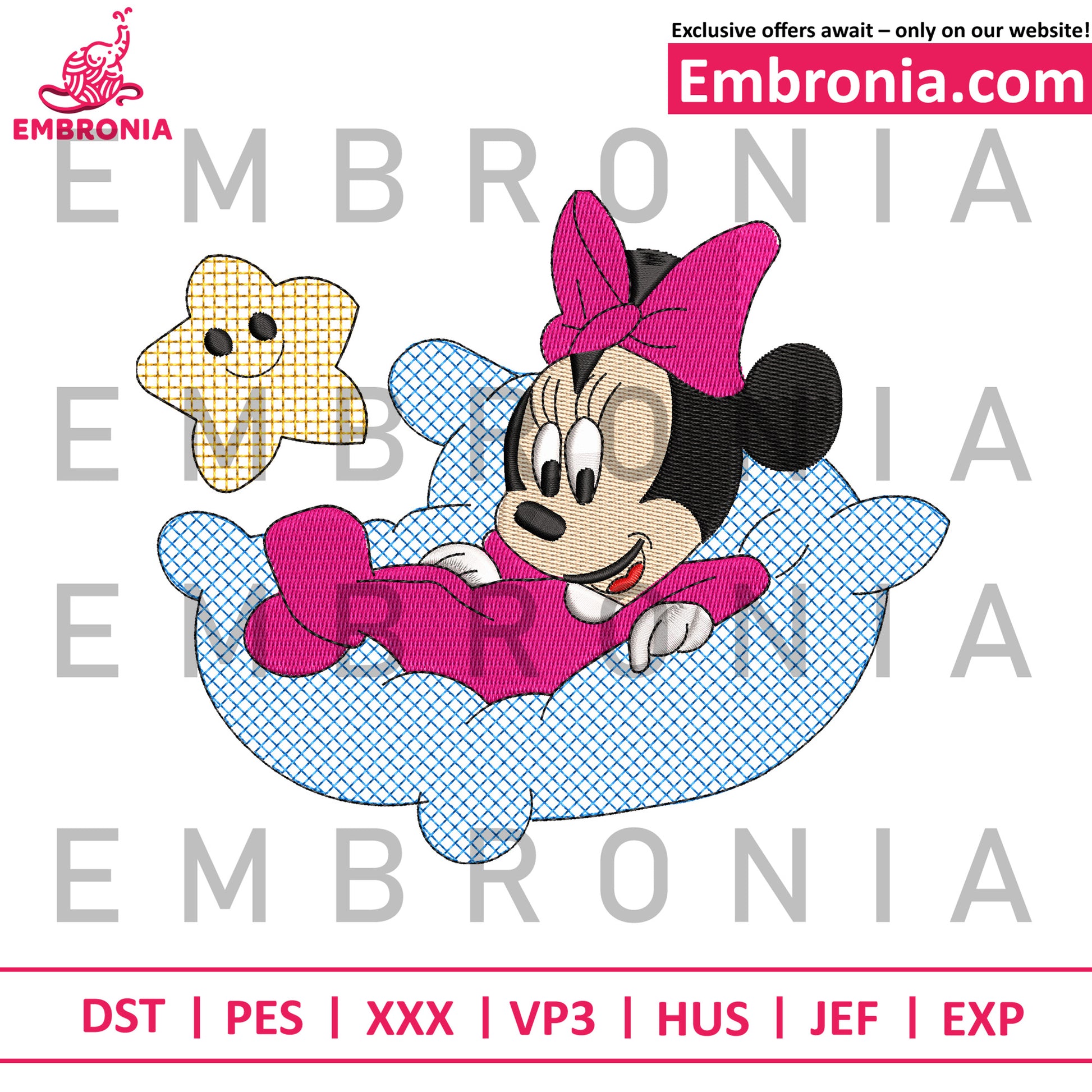 Minnie baby lie embroidery