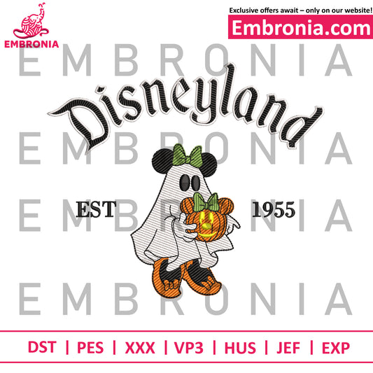Minnie ghoul embroidery