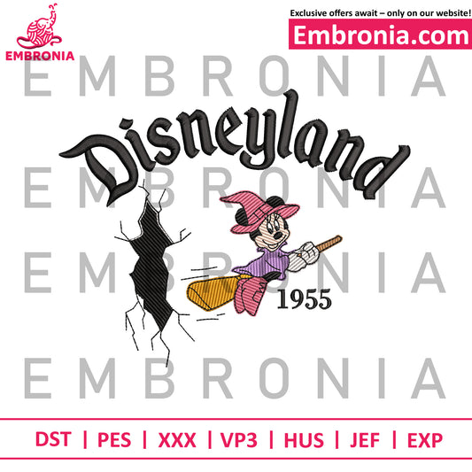 Minnie halloween embroidery