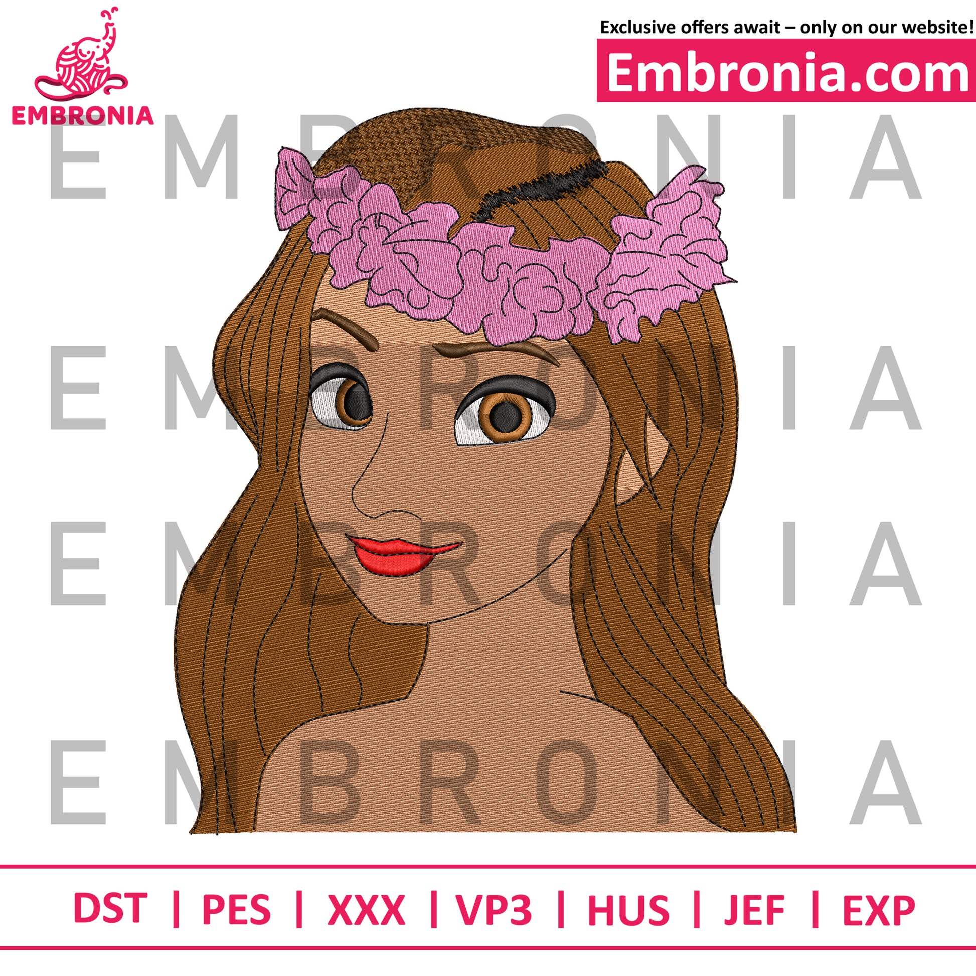 Moana disney embroidery designs