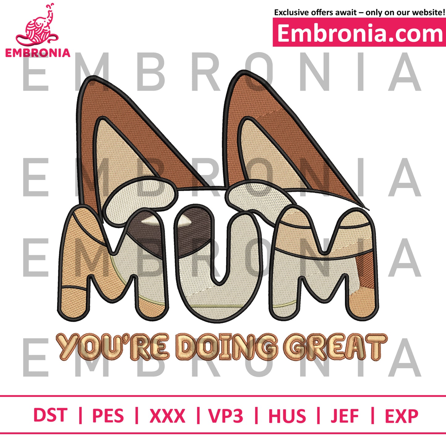 Mum embroidery