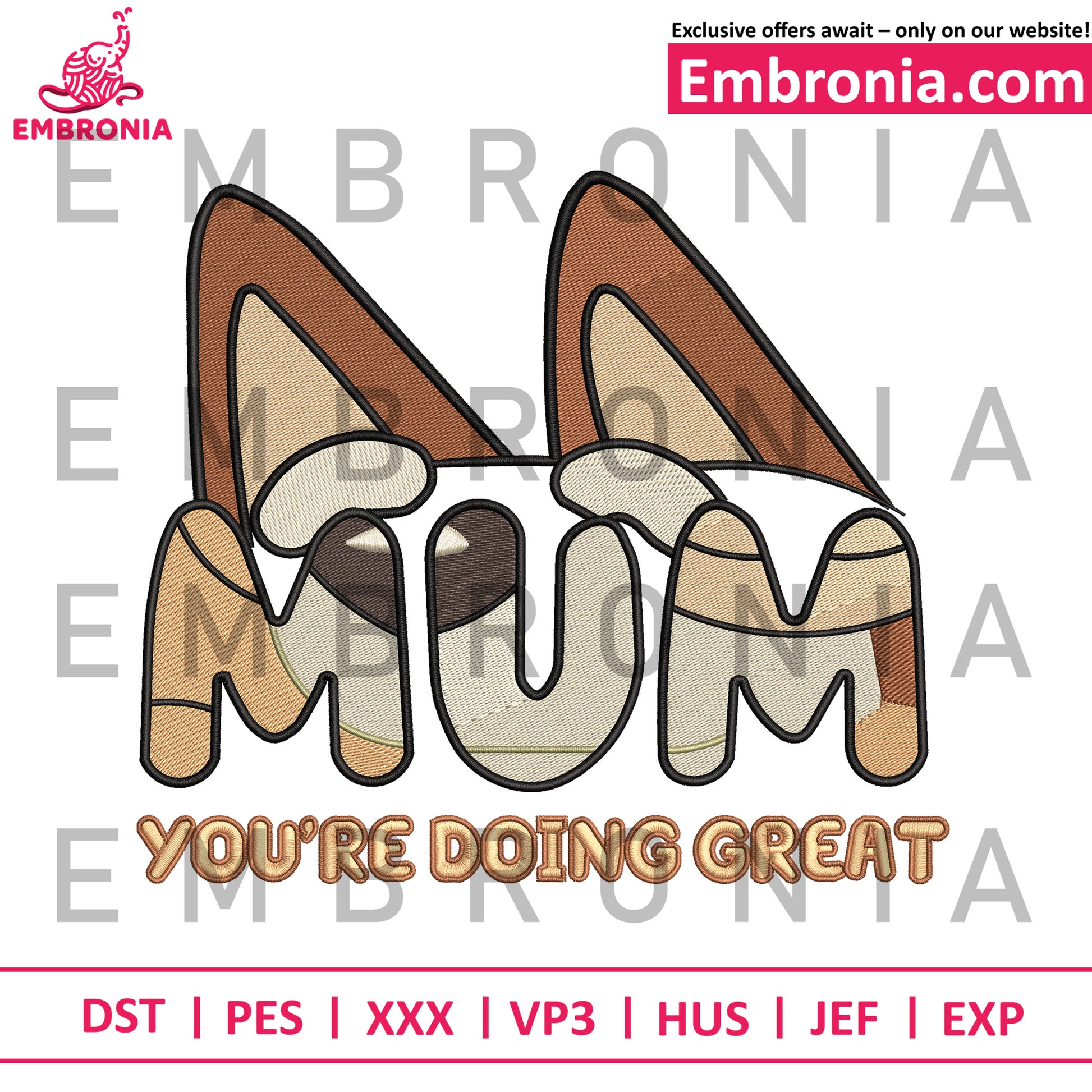 Mum embroidery