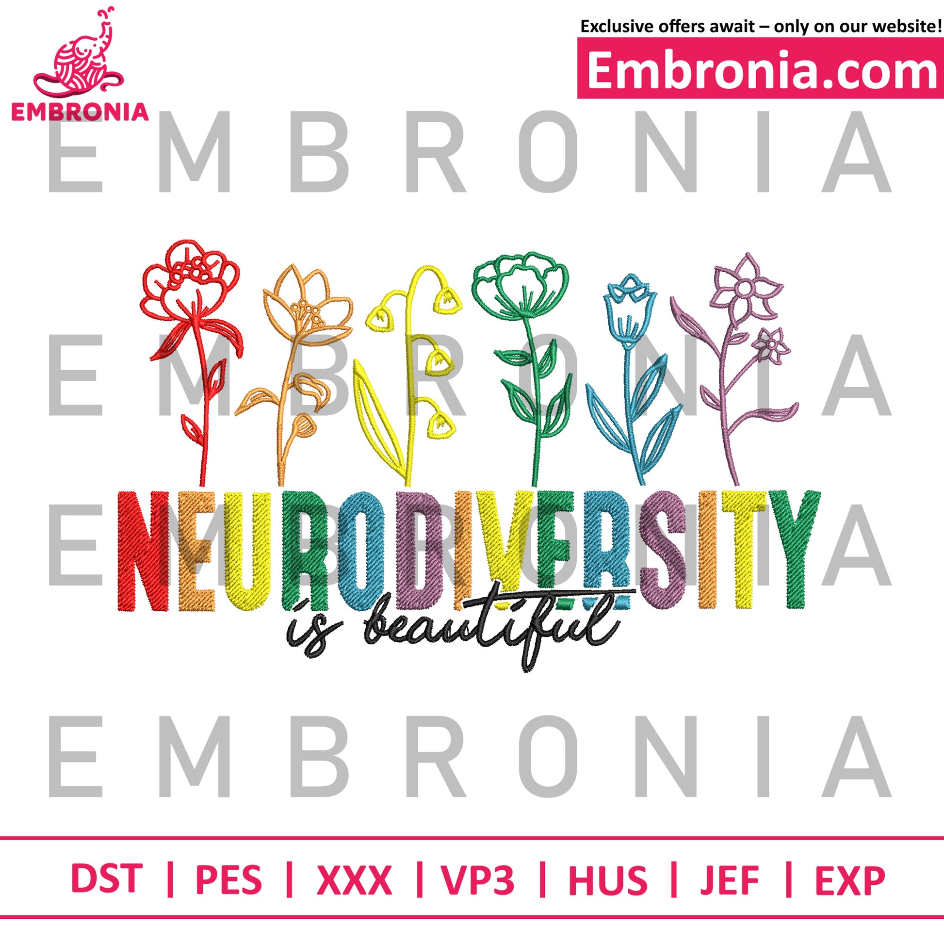 Neurodiversity embroidery