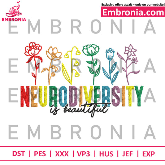 Neurodiversity embroidery