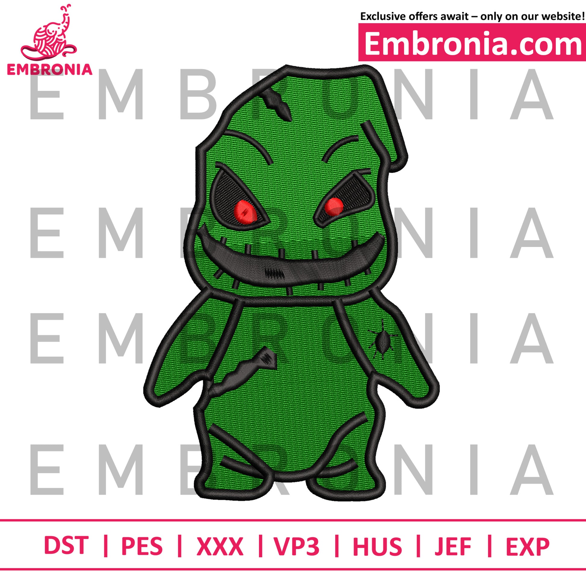 Oogie boogie embroidery