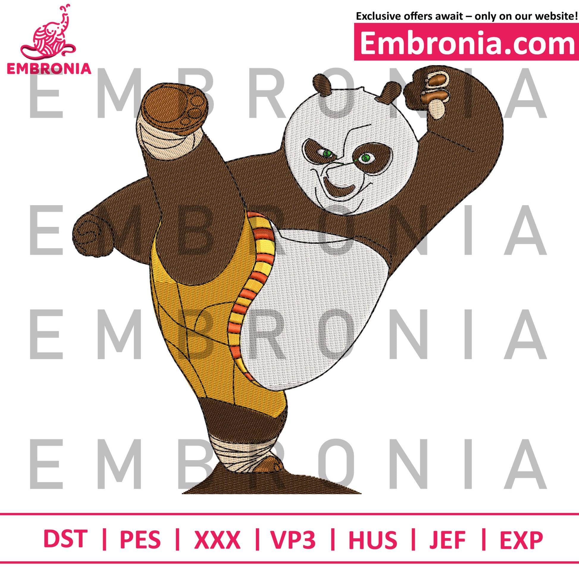 Po cartoon embroidery