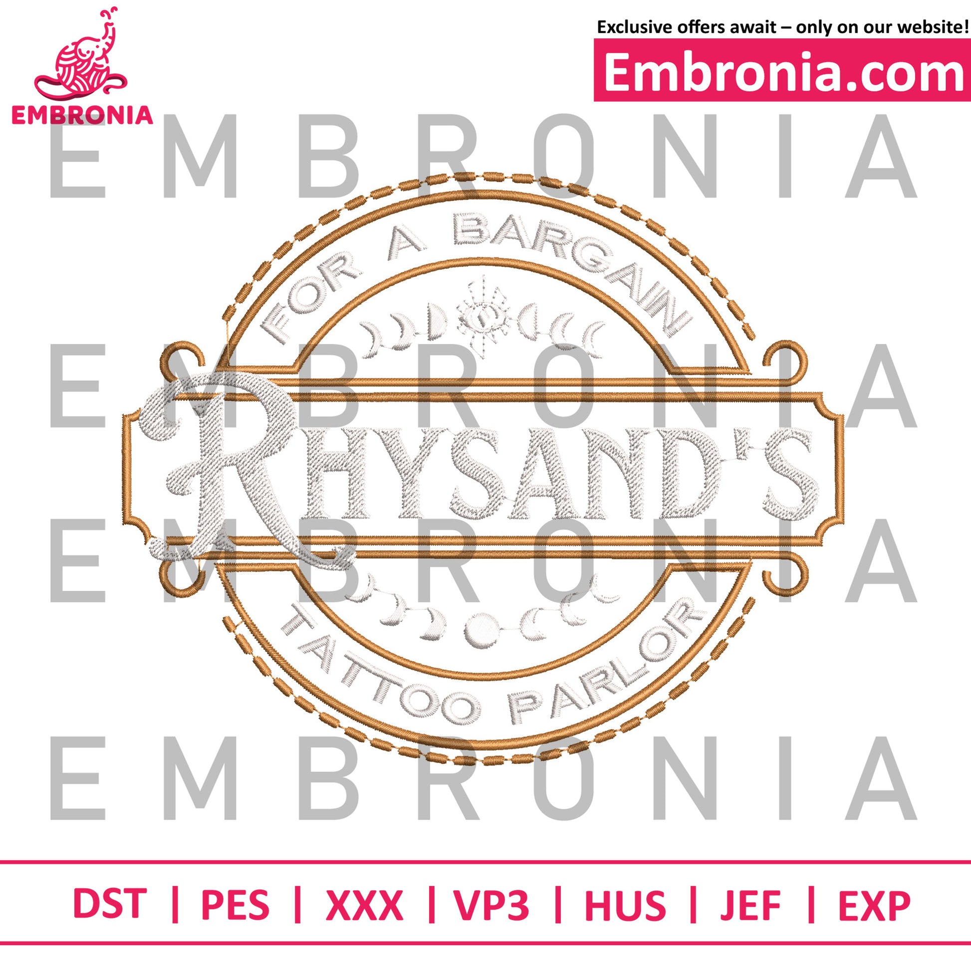 Rhysands logo embroidery