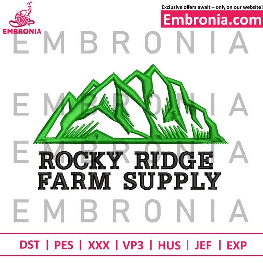 Rocky ridge embroidery