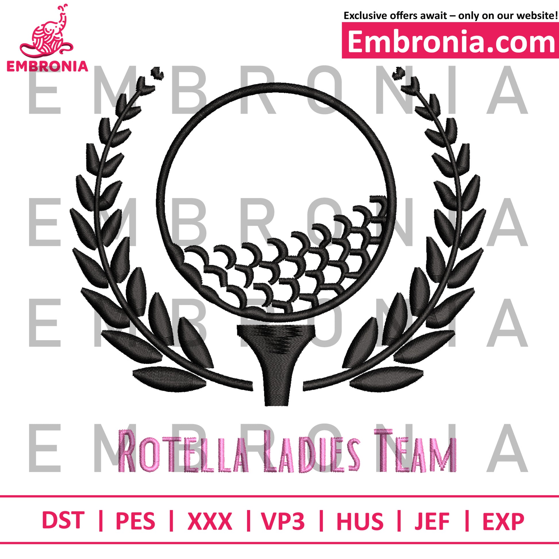 Rotella ladies team embroidery