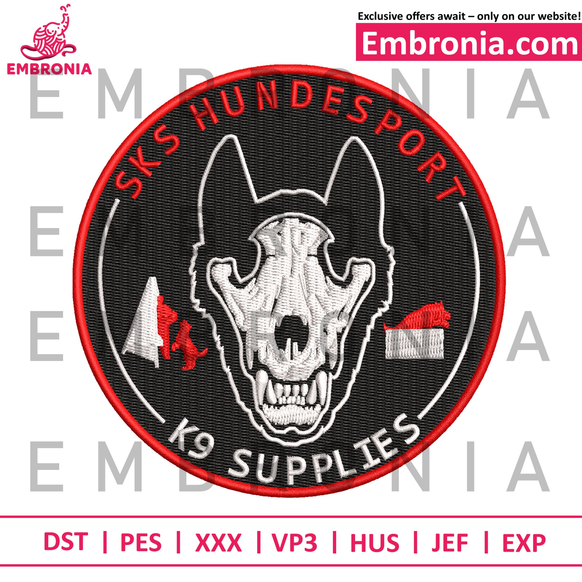Sks hundesport embroidery