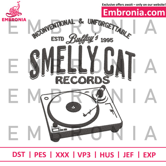 Smelly cat embroidery