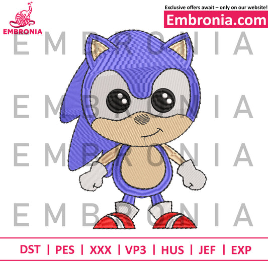 Sonic the Hedgehog embroidery design