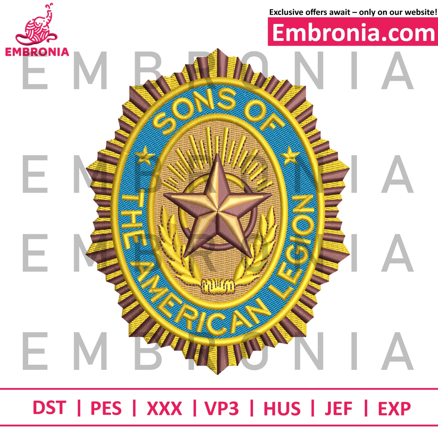 Sons of the american legion embroidery