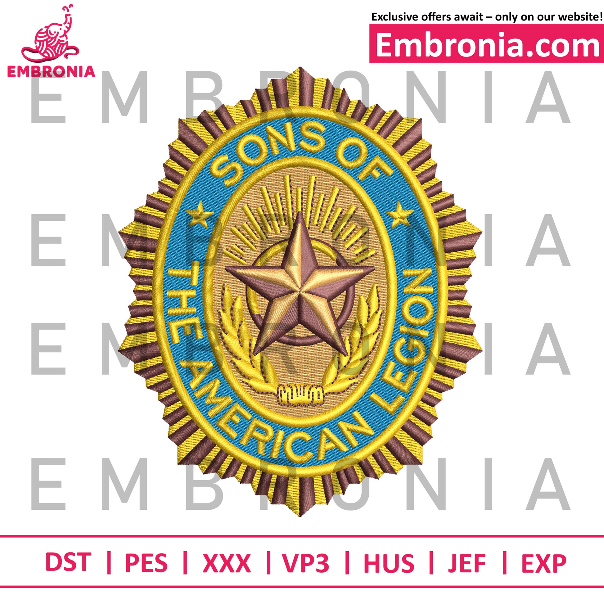 Sons of the american legion embroidery