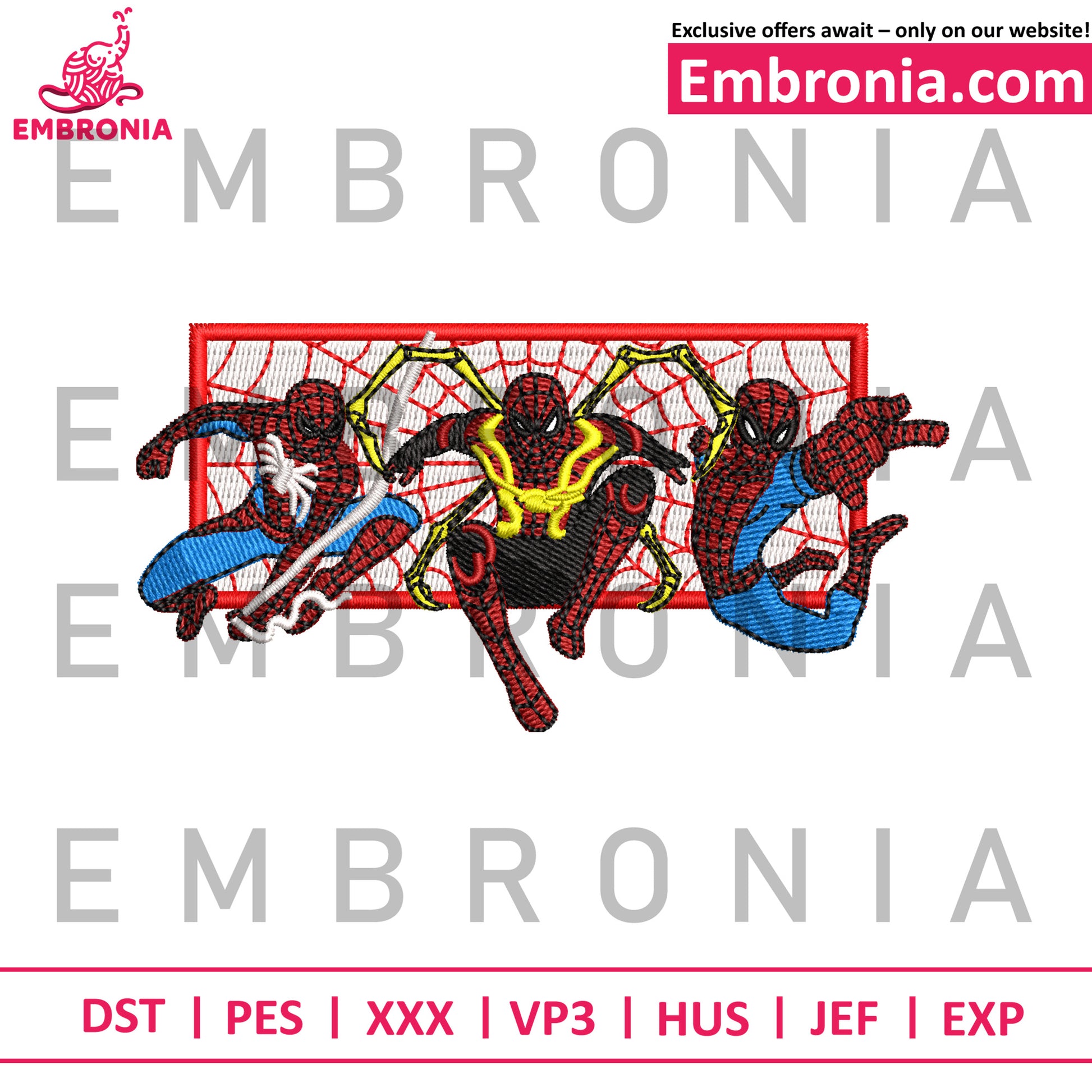 Spiderman embroidery