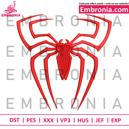 Spiderman symbol embroidery